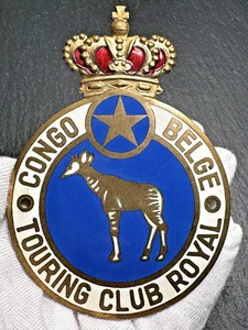 CONGO BELGE TOURING CLUB ROYAL BELGIAN CONGO CAR AUTO CLUB DISTINTIVO METALLO H69 - Foto 1 di 12