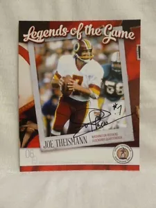 Foto firmata Joe Theismann Washington Redskins Bronko Nagurski Football NFL 8X10 - Foto 1 di 3