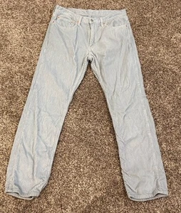 Levis 559 Corduroy Pants Mens 34x32 Light Blue Relaxed Baggy Leg Skater Cords - Picture 1 of 8
