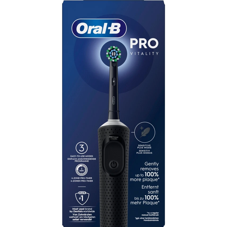 Oral-B elektrische Zahnbürste Vitality Pro D103 Box Black lange Akkulaufzeit