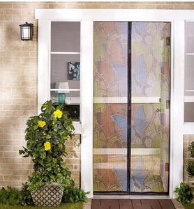 Total Vision Butterfly Pattern - Quick Install Mesh Magnetic Screen 40” x 82.5” - Picture 1 of 7