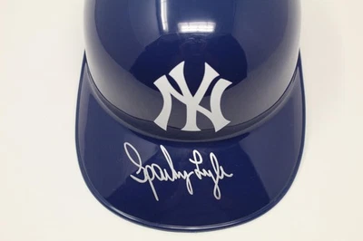 SPARKY LYLE SIGNED AUTOGRAPH NEW YORK YANKEES HELMET - CY YOUNG AWARD WINNER JSA - Image 1 of 2