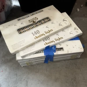 (6 Sets) Vintage  140 Chasing Christmas Twinkle Lights 48ft. - Picture 1 of 6