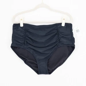 Salt + Cove Women Shirred-Front High-Waist Swim Bikini Bottoms Plus Size 2XL - Picture 1 of 2