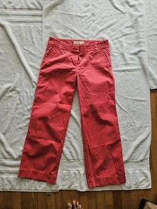 J Crew Pants Womens Vintage 88 Chino Pockets Muted Red Cotton Stretch 33× 32 " - Picture 1 of 6