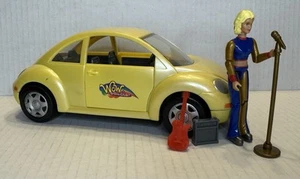 VTG 1999 Lanard WOW Action Girls Rockstar Sheila Action Figure & VW Yellow Bug - Picture 1 of 9