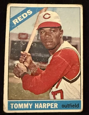 1966 Topps #214 ⚾️ Tommy Harper ⚾️ Cincinnati Reds ⚾️ Foto 1 de 4