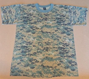 T-shirt vintage Swing Pixel mimetica verde taglia media mimetica made in USA singola - Foto 1 di 10