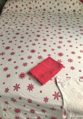 Sábana plana de franela 100 % algodón para el hogar KING 98x105 con funda de almohada LLBean Foto 1 de 4