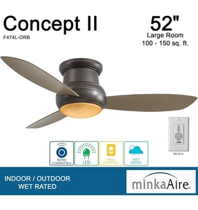MinkaAire Concept II Outdoor 52 LED Concept II 52" 3 Blade - Bronze - Picture 1 of 7