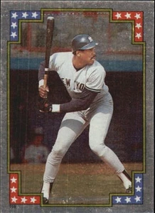 1988 Topps Foil Sticker #159 Dave Winfield with #12 Ozzie Smith on the back - Bild 1 von 2