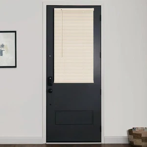 1" Vinyl Mini Blinds for Doors, Cordless French Door Blinds for Privacy, Ligh... - Picture 1 of 6