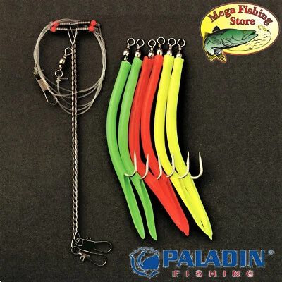 PALADIN Gummi Mak Vorfach System - Norwegen Dorsch Rig - 6 Stk. - 6/0 bis 10/0 - Bild 1 von 2