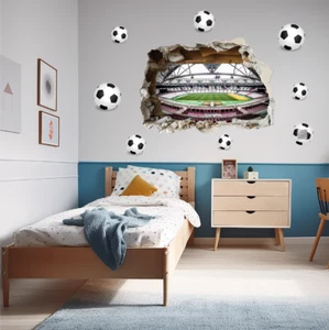 Smashed Wall Premier League West Ham Wall Art Decal Kids Bedroom Wall Sticker - Picture 1 of 11