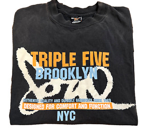Vtg 1990s 00s triple 5 soul NYC 555 t-shirt 90s streetwear graffiti tag rap XL
