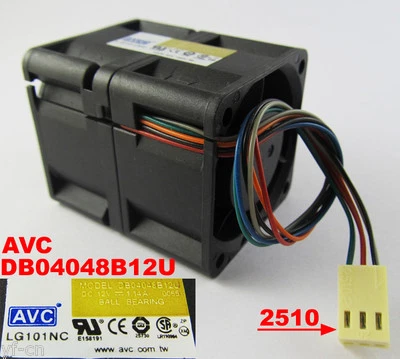5pcs AVC DB04048B12U 12V 1.14A 40mmx48mm 4048 Ball bearing DC Axial Fan 3pin - Image 1 of 4