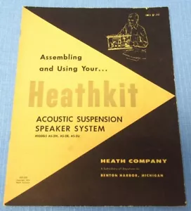 Heathkit originale AS-2M, AS-2B, AS-2U manuale di assemblaggio sistema di altoparlanti acustici - Foto 1 di 6
