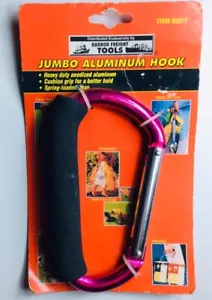 NEW JUMBO ALUMINUM HOOK LATCH CUSHION GRIP SPRING LOADED CARRY TOOLS ITEMS - Picture 1 of 3