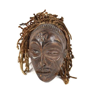 Chokwe Mask Mwana Pwo with Headdress - Picture 1 of 5
