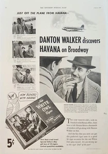 1940 Weiße Eule Zigarren Vintage Ad Danton Walker entdeckt - Bild 1 von 1