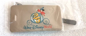 Vtg 1996 Mickey Mouse Walt Disney World 25th Anniversary Luggage Tag NOS New - Picture 1 of 3