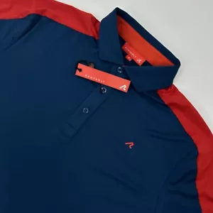 NWT Redvanly Blue Red Short Sleeve Golf Performance Polo Sz Small - Picture 1 of 4