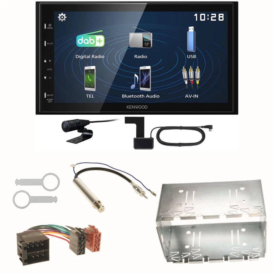 Kenwood DMX129DAB DAB+ Bluetooth USB Einbauset für Polo 6N2 9N Bora Ibiza 6L - Bild 1 von 1
