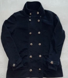 Forever 21 Peacoat Size M Black Double Breast Jacket Women's (Lightweight) - Picture 1 of 6