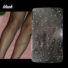 Women Crystal Rhinestone Fishnet Stockings Pantyhose Glitter Tights Waist High