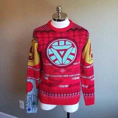 Marvel Avengers Endgame Navidad Vacaciones Suéter Para Hombre Talla M Rojo Feo Cómics Foto 1 de 4