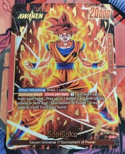 ✨Son Goku Leader L FB02-001 Secret Rare Alternate Art Dragon Ball Card - Picture 1 of 4