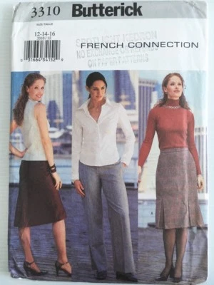 Misses' French Connection Skirts & Pants Pattern |Size 12-16 | Butterick 3310 - Image 1 of 2