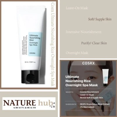 COSRX Ultimate Mascarilla Nutritiva de Arroz para Noche Spa, 60 ml / 2,02 fl. oz Foto 1 de 4