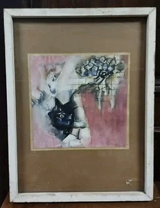 TECNICA MISTA SU CARTA FIRMATO DATATO 1969 - CESARE LUCCHINI (BELLINZONA 1941 - Imagen 1 de 9