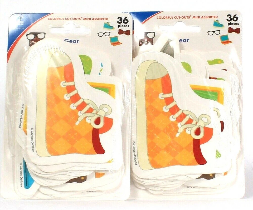 2 Carson Dellosa Education Colorful Cut Outs 36 pc Mini Assorted  CD 120218  - Image 1 of 1