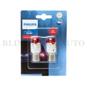 PHILIPS P21W BA15s 1156 S25 RED Ultinon Pro3000 LED Single Brake Light Bulbs - Picture 1 of 5