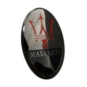 Black For Maserati Granturismo Quatrroporte Ghibli Front Bumper Emblem Badge - Bild 1 von 2