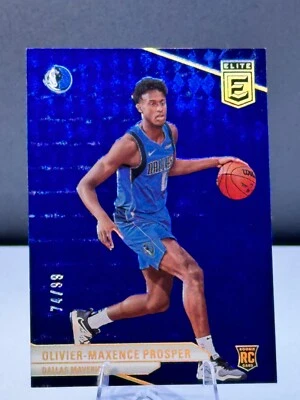 2023-24 Panini Donrus Elite Olivier-Maxence Prosper Blue Flood RC /99 Mavericks - Image 1 of 3
