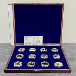 Windsor Mint Winston Churchill 12 Gold Layered Coin Medallions Complete Set 2021 - Picture 1 of 21