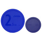 Couvercles de remplacement en plastique bleu Pyrex 325-PC et 322-PC bleu