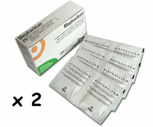 40 BLEPHACLEAN Sterile Individual Eyelid Wipes For BLEPHARITIS Spectrum Thea - Picture 1 of 7