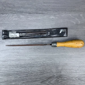 Vtg Craftsman 6" Taper File Ultra Slim 9-31271 w/ Wood Handle 10.5"L Overall - Picture 1 of 23