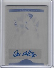 2022 Leaf Trinity Baseball Don Mattingly BLACK PRINTING PLATE AUTO signed #1/1