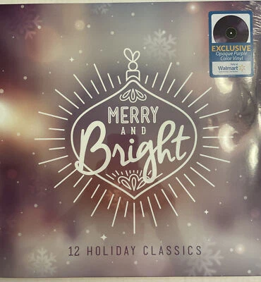 MERRY & BRIGHT 12 HOLIDAY CLASSICS Opaque Purple Vinyl NEW Christmas Carols - Image 1 of 3