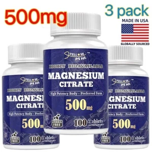 🔥3 Pack🔥500mg Extra Strength Magnesium Citrate 100 Tablets - Picture 1 of 5