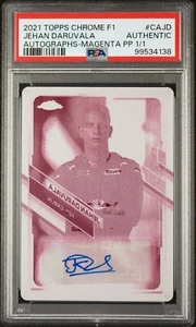 2021 Topps Chrome F1 Jehan Daruvala 1/1 Auto Printing Plate Magenta #CA-JD PSA A - Picture 1 of 2