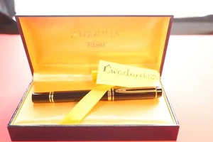 Waterman Le Man 100 FP, 100 Years , Black 18K Fine Gold Nib, GT, RARE - Picture 1 of 15