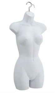 2 Clothing Forms Hanging Female Display Fits 5 to 10 Mannequin White Hollow - Picture 1 of 15
