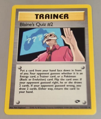 Blaine's Quiz #2 # 111/132 Uncommon Gym Challenge 2000 Pokemon EN Mint Vintage - Bild 1 von 3
