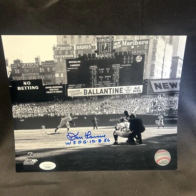DON LARSEN SIGNED 8x10 New York YANKEE STADIUM PHOTO JSA -1 # - Image 1 of 3